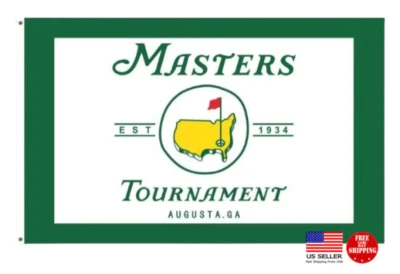 ⛳️ NOVO!  Taco de golfe The Masters verde 3'x5' bandeira homem caverna bandeira Augusta ⛳️ - Imagem 1 de 4