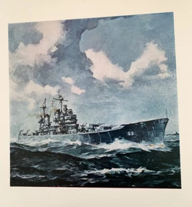 USS Baltimore Coronation Naval Review 1953 impresión 13"x13" - Imagen 1 de 5