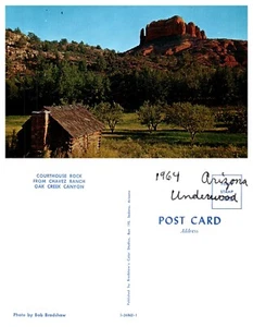 Courthouse Rock Oak Creek Canyon  AZ Vintage PC 1964 - Picture 1 of 1