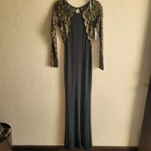 Cameo schwarzgold Spitze Meerjungfrauenkleid Größe S - Bild 1 von 6
