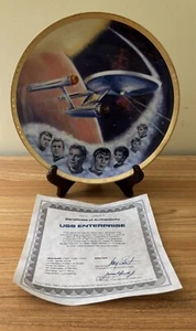 PLACA DE COLECCIONISTA DECORATIVA STAR TREK USS ENTERPRISE NCC 1701 DE SERIOUS #1858E - Imagen 1 de 11