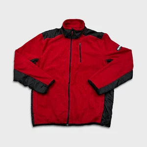 Tommy Hilfiger Fleece Mens XL Red Sweatshirt Sweater Outdoor Full Zip Jacket - Picture 1 of 7