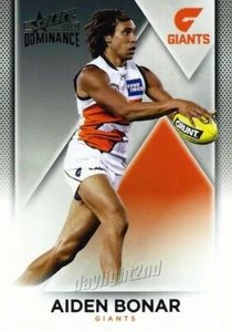 2019 GWS GIANTS AFL Card AIDEN BONAR Dominance - Picture 1 of 1