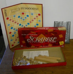 1999 Scrabble Crossword Word Board Game Milton Bradley Vintage Has All Pieces - Picture 1 of 4