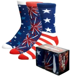 Americana 3 Pairs Crew Socks Box Set Fits Shoe Men Size 8-12 - Bild 1 von 5