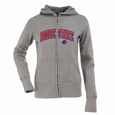 NWT Boise State Hooded Sweatshirt Applique Full-Zip Womens Large Gray