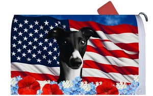 Whippet Patriotic Mail Box Cover - Picture 1 of 6