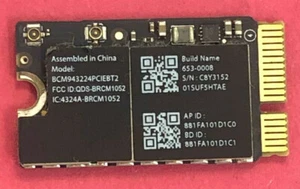 APPLE MACBOOK AIR A1465 A1466 BLUETOOTH FLUGHAFEN KABELLOSE KARTE 653-0008 - Bild 1 von 2