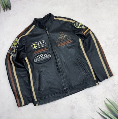 Vintage Aviatrix Leather Motorcycle Jacket Racing Speed Brogniez JLI Mode size M - Image 1 of 4