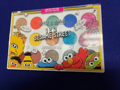 Wet N Wild Sesame Street 1 2 3 Sesame Street Eye & Face Palette Collection New - Image 1 of 4