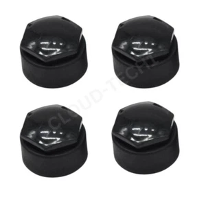 4x For BMW 3 4 5 SERIES GLOSS BLACK LOCKING WHEEL BOLT NUT GLOSS COVERS - Picture 1 of 1