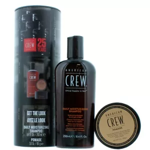 *1-Kit* American Crew Daily Moisturizing Shampoo 8.4Oz & Pomade 3 Oz Gift Set - Picture 1 of 5