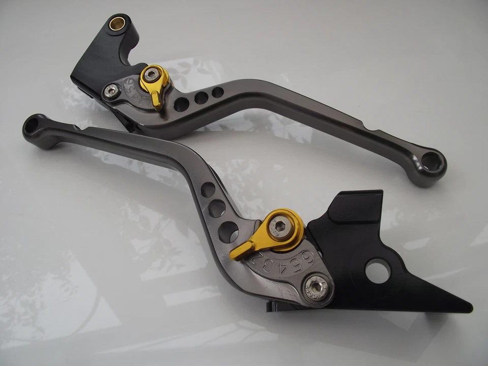 Honda CBR1100XX Blackbird 1997-2007, CNC levers set long titanium & gold FXX/VOO - Image 1 of 1
