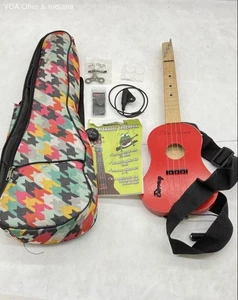 Zither Heaven Red Soprano Ukulele Bundle 20" - Picture 1 of 11