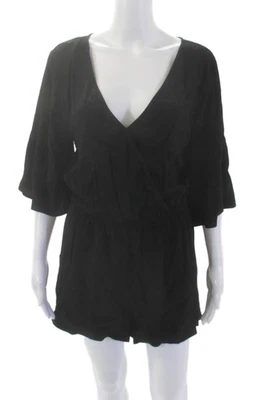 Mameluco BB Dakota para mujer manga larga cuello en V negro talla M Foto 1 de 4