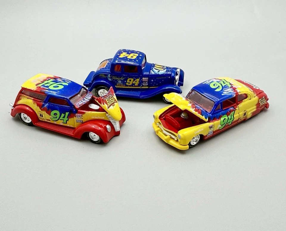 老式赛车冠军麦当劳 #94 NASCAR 促销车 3 件装 — 第 1/4 张图片