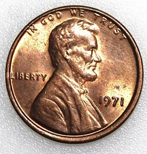 1971 Lincoln Memorial Cent/Penny - Stempelglanz - rot - Bild 1 von 2