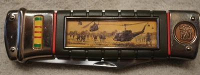 Franklin Mint Vietnam War  Collector Knife - UH-1B Huey helicopter - Image 1 of 3