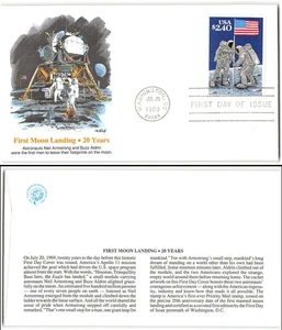 US #2419 FDC, Fleetwood, Washington DC, 1989, first moon landing - Picture 1 of 1