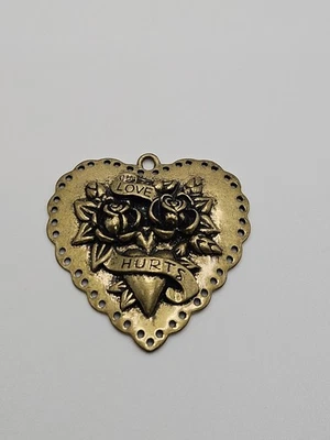 Betsey Johnson Brass Tone Love Hurts Heart Charm - Image 1 of 4