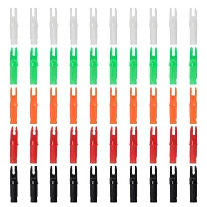 50Pcs Plastic Insert Arrow Nocks Suitable for Fiberglass and Aluminum Shafts - Picture 1 of 12