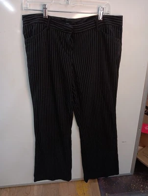 Pantalones para mujer Star City junior talla 13 Logan pantalones negros a rayas Foto 1 de 4