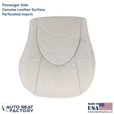 Cubierta de asiento inferior de pasajero de cuero genuino marfil para Jaguar XKR XK8 2000-2002 Foto 1 de 4