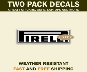 Black Pirelli Racing Sticker Decals great for cars, water bottles and more - Picture 1 of 4