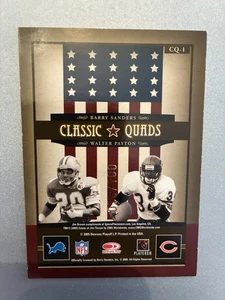 2008 Donruss Classics Classic Quads Barry Sanders, Walter Payton, Brown Platinum - Picture 1 of 2