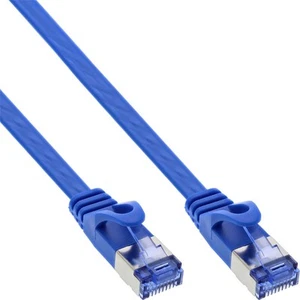 10x InLine Patchkabel flach, U/FTP, Cat.6A, blau, 10m - Photo 1/1