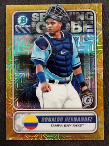 Bowman Chrome Spinning The Globe 2020 refractor mojo dorado Ronaldo Hernández/50 - Imagen 1 de 1