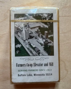 VINTAGE FARMERS COOP ELEVATOR and MILL PLAYING CARDS Custom Made Buffalo Lake Mn - Picture 1 of 3