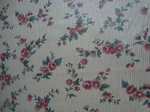 1 of 5 yds WAVERLY Fabric Cotton CHINTZ Country Companion Small Roses 54" BTY - Picture 1 of 7