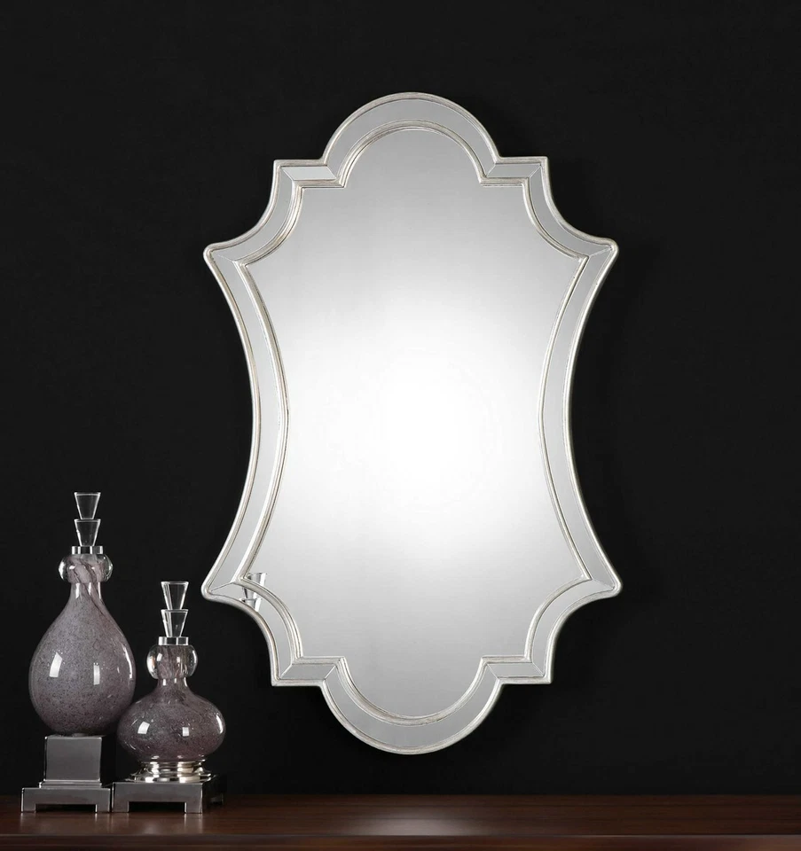 Uttermost 8134 Elara Antiqued Silver Wall Mirror - Image 1 of 4