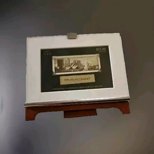 Danish Modern Wood Easel Back Photo Frame Sleek Glass Frame 4x6 Photo Landscape - Picture 1 of 9