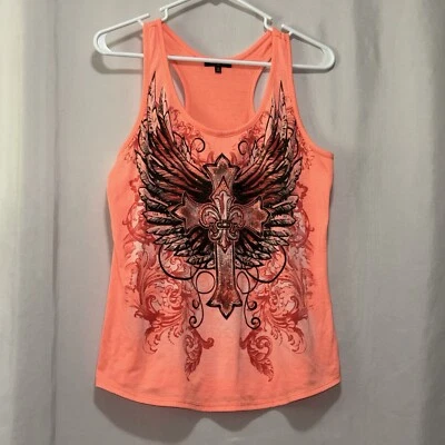 Ransom Tank Top Peach Coral Color Vintage Womens Size Medium Euc E568 - Image 1 of 4