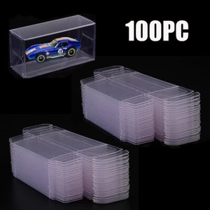 100x Display Case Protectors For Hot Wheels and Matchbox Cars Storage Stackable - Picture 1 of 10