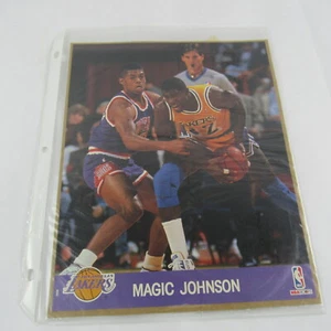Foto de acción Magic Johnson 1990 NBA Hoops jumbo 8 X 10 - nueva y sellada - Imagen 1 de 12