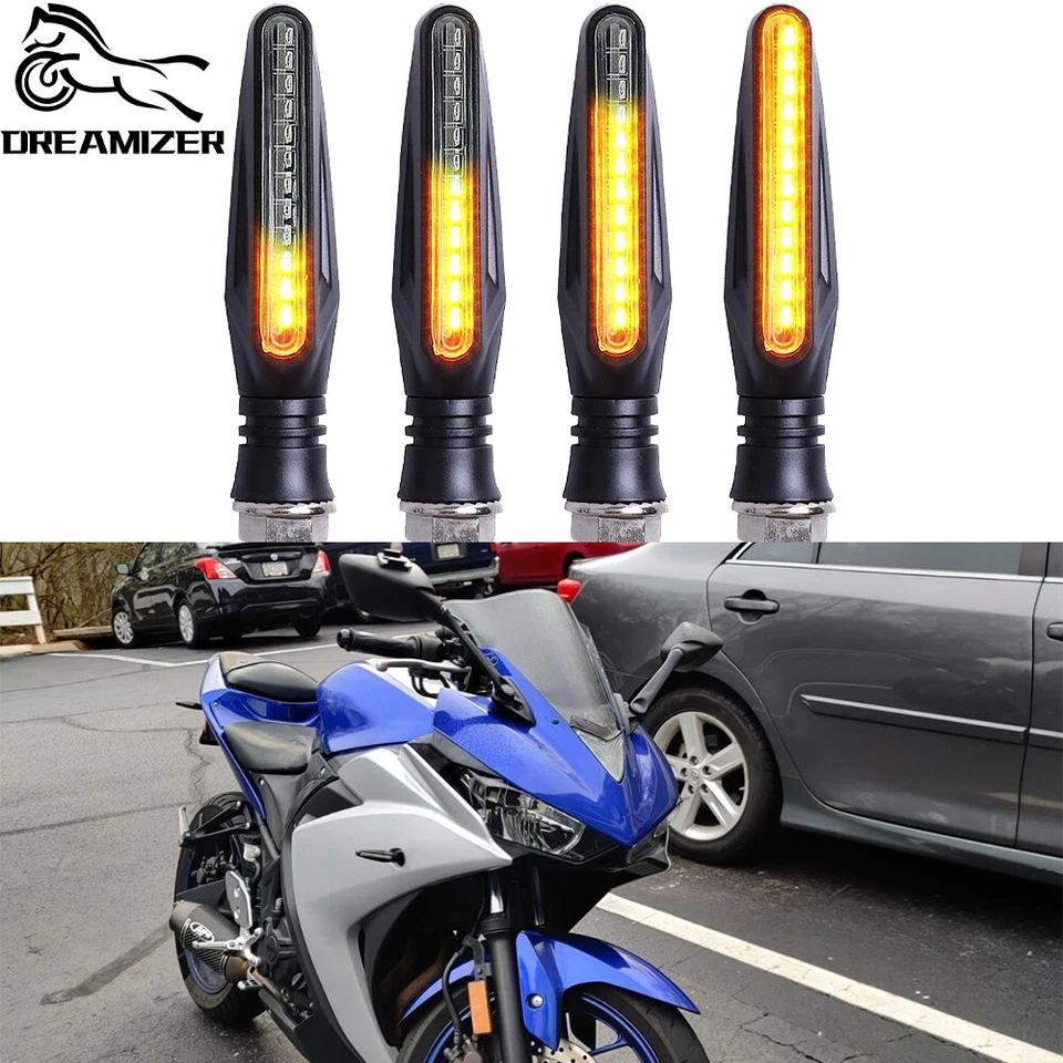 Luces indicadoras de flujo de señal de giro LED para motocicleta Yamaha Cruiser Off Road Foto 1 de 4
