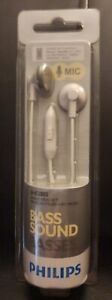 Philips Bass Sound Ear Buds - White - With Microphone