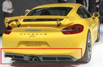 Painted Rear Diffuser for 2014-2016 Porsche 981 Cayman Boxster GT4 Style — 第 1/2 张图片