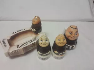 Vintage Bundle McWilliams Sherry Friar Salt/Pepper Shakers Ashtray Ceramic Mcm - Picture 1 of 15