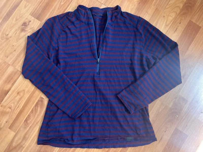 Suéter Patagonia Para Hombre Talla Pequeña Lana Merino Capa Base 1/4 Cremallera Manga Larga Tira Foto 1 de 4