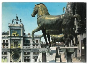 BR3774 Venezia Torre dell’orologio e cavalli della Basilica di San Marco Viaggia - Foto 1 di 2