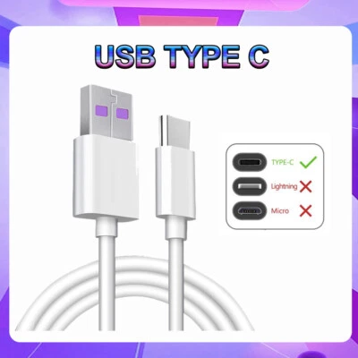 USB Type C Data Cable 5A Fast Charging USB-A to USB-C Charger Cord For Samsung - Image 1 of 4