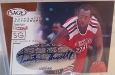 2001 SAGE Autographs Bronze A17 Trenton Hassell /400 Austin Peay Auto Card HTF