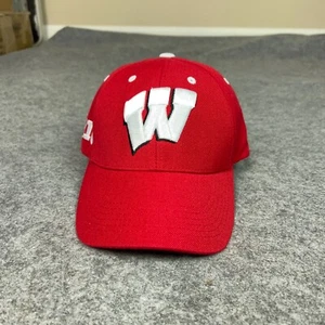 Wisconsin Badgers Mens Hat Cap Red White Wool Blend Adjustable College Sport New - Picture 1 of 9