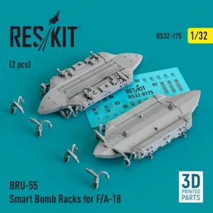 BRU-55 Bastidores de bombas inteligentes para F/A-18 2 piezas (impresos en 3D) escala 1:32 ResKit RS32-0175 - Imagen 1 de 3