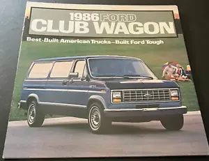 1986 Ford Club Wagon Vintage Original 16-Page Car Dealer Sales Brochure CLEAN * - Picture 1 of 4