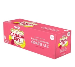 12 Dosen Canada Trockene Himbeere Limonade Ingwer Ale Erfrischungsgetränk je 12 flüssige Unzen - Bild 1 von 2